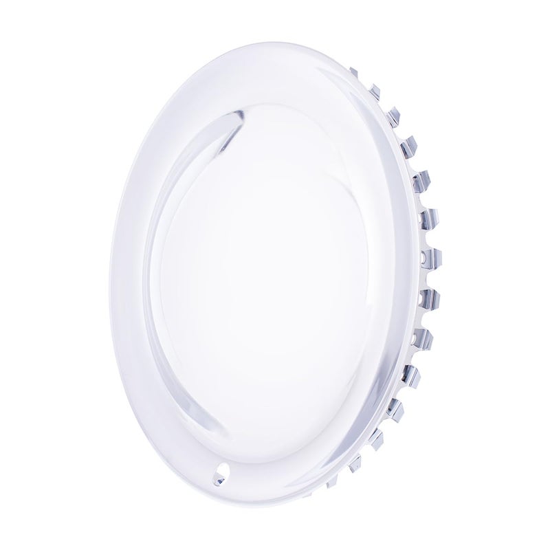 United Pacific BHC01-15 Triple Chrome 15â€ Steel Baby Moon Hub Caps, Mirror Finish, Smooth Plain Face, Domed Hub Caps, Chrome Wheel Covers - Set of 4 - Image 2